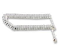 Telephone Handset Cords Coiled Cable WHITE 1m - VASI4KO