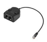 Telephone Headset Adapter, Handset Splitter for Training & Call Centre, Compatible with Cisco/Yealink/Avaya/Polycom IP Phones, Office Use, 2-in-1 Y Splitter Adapter