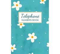 Telephone Numbers Book: A5 Phone Directory Book with A-Z Index Printed | Flowers Pattern Theme