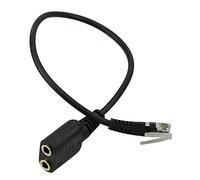 Telephone PC Adapter Using to Convertor Jack Female Headset 3.5mm Activate C (Black, One Size)