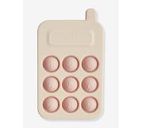 Mushie Press Toy | Push & Pop Bubble Sensory Fidget Toy | 10+ Months | Stress Relief Toy | 100% Food Grade Silicone and ABS Plastic | Phone Design (Blush)