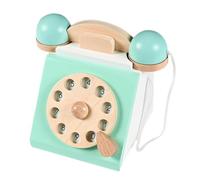 Telephone Toy From Wooden Material Rotary Telephone For 12 X12x13cm Vintage Wooden Toys Phone Role Play Educational Wooden Toys For Kids Gift Game Boy Girl Early Education Gift Model