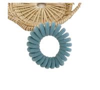 Telephone Wire Elastic Hair Band Women Rings Spiral Cord Rubber Ties for Hair accessories(Light green)