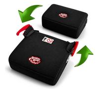 Teleport Car Booster Seat, Robust for Everyday Use, for Kids 125-150cm R129 | Backless Carseat Foldable for Travel - for Children 5-12 Years Old - Includes Seat Belt Guide, Machine Washable Cover - Black