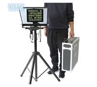Teleprompter 15-inch Folding Portable Version Of The Teleprompter For Mobile Phone Tablet News Interview Live Speech Teleprompter Wide Device Compatibility(YS-15 and Tripod)