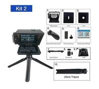Teleprompter, Mini Phone Camera Teleprompter For Interview Speech Reader Shooting Portable Mobile Phone Prompter With Remote Control, Online Teaching Live Streaming(2)