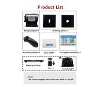 Teleprompter Portable Prompter Smartphone Teleprompter For News Live Interview Speech DSLR Cameras Mobile Phone With Remote Control Wide Device Compatibility(T3-165)