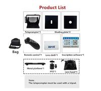 Teleprompter Portable Prompter Smartphone Teleprompter For News Live Interview Speech DSLR Cameras Mobile Phone With Remote Control Wide Device Compatibility(T3-165B)