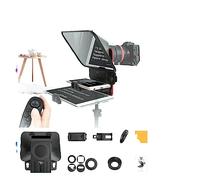 Teleprompter T3 Smartphone/Tablet/DSLR Camera Teleprompter With Remote Control Supports Wide Angle Lens For Speech Live Video Wide Device Compatibility