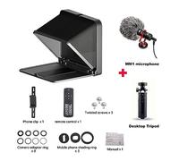 Teleprompter TC7 Fold Prompter Portable Teleprompter For Phone Camera For Live Interview Video For 7.9 Inch Tablet Smartphone Wide Device Compatibility(Black Tripod MM1)