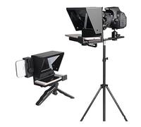 Teleprompter, Teleprompter Portable Prompter Smartphone For News Interview From Speech DSLR Cameras Mobile Phone With Remote Control,for Live Streaming(Phone version)