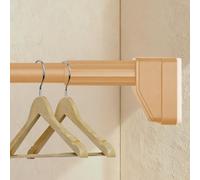 Teles Shower Rod 40-500cm Adjustable Teon Rod No Drill Rustproof Non-Slip Versatile for Closet Bathroom Window (Yellow 410-500cm)