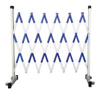 Teles Traffic Bcade Fence - FRP Ilated le Guardrail with 2 Wheels, Portable for Highway & Airport - Expandable Size 200x120cm, Color B