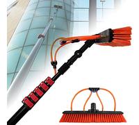 Teles Window Cleaning Brush (3.6-11m) with Water Feed, Ideal for Greenhouse Roofs, Solar Panels, Truc & High Window Cleaning, Extends Up to 7.2m