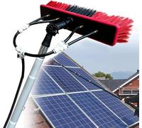 Teles Window Cleaning Kit - 9M Extendable Pole with 50CM Brush & Water Supply for Efficient Solar Panel & Greenhouse Roof Cleaning Tool