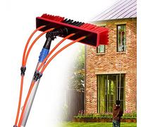 Teles Window Cleaning Pole - 10m Extendable Brush for Solar Panel & Window Cleaning, Easy Installation, Large Brush Head with Water Hole for Efficient Results