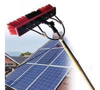 Teles Window Cleaning Pole 3.6m-9m, Water-fed Kit with Extendable Brush, Solar Panel Cleaner, Roof Cleaner, Professal Window Washer Tool for High Reaches