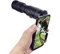 Telescope 4K 10-300X40 Monocular Telescope Compact Retractable Zoom Waterproof Bak4 Professional Hd Ed Glass with Tripod Phone Clip A