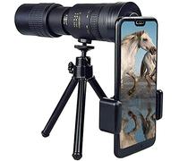 Telescope 4K 10-300X40 Monocular Telescope Compact Retractable Zoom Waterproof Bak4 Professional Hd Ed Glass with Tripod Phone Clip B