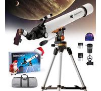 Telescope 70 mm Aperture 700 mm Refractor Portable Telescope for Adults Beginners for Viewing Moon Planets Stargazing with Tripod Phone Adapter Carrying Bag
