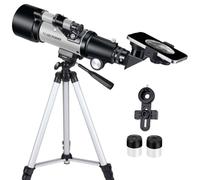Telescope 70mm Aperture 400mm Astronomical Refracting Telescopes - Travel Telescope with Tripod, Phone Adapter(Silver)