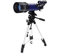 Telescope, 70MM Refraction Astronomical HD Coated Glass Optical Lens, Portable Tripod for Beginners Outdoor Travel Viewing,White,for indoor/outdoor (Blue)
