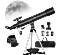 Telescope, 80mm Aperture 800mm Telescopes for Adults Astronomy & Kids & Beginners, Portable High Powered Refracting Professional Telescope with an Adjustable Tripod, a Bag, a Phone Adapter