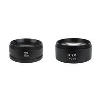 Telescope Accessories WD165 0.5X 0.7X 2.0X Auxiliary Microscope Camera Lens For Stereo Zoom Microscope Barlow Lens Telescope Eyepiece(2.0X 0.7X)