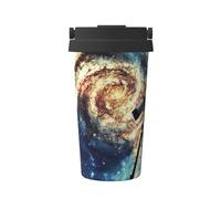 Telescope and Space Galaxy Print Insulated Coffee Tumbler, 500ml Leakproof Stainless Steel Travel Mug, Double Walled, Hot & Cold Drinks - Perfect for Commuting, Office, Home