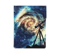 Telescope and Space Galaxy Printed Laptop Sleeve Bag 13-Inch - Leather Laptop Sleeve Case Shockproof Protective Computer Cover Bag