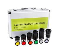 Telescope Astronomical Telescope Accessory Kit 7.5mm/15mm/25mm/32mm/40mm/ Eyepiece 3X Barlow Lens Seven Colors