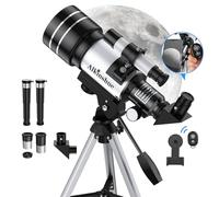 Telescope Astronomy, 70mm Aperture Refractor Telescopes for Astronomy Beginners, Portable Travel Telescope with Phone Adapter & Wireless Remote