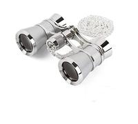 Telescope Binoculars Powerful Binoculars for Adults Bird Watching Compact with Lightweight Binoculars Strap & Case for Stargazing Astronomy Travel Long Distance with Zoom (Color : White) (Silver)