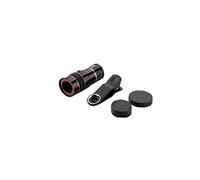 Telescope Camera Lens HD 8X Optical Telescope Camera Lens for Mobile Phone with Universal Clip Suitable for iPhone Samsung LG Asus Sony iPad Black