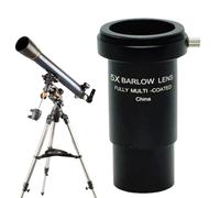 Telescope Eye Skin Adapter - Precision 1.25 Inch Barlow Lens with Filter Holder, Achromatic Optics | M42 Thread Connector for Night Sky, Moon Detail, Astronomical Use, Lightweight Metal