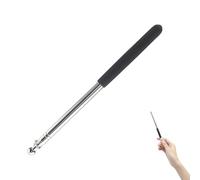 Telescope Flagpole Black Stainless Steel 1.55 m - 1 Piece Manual Extendable Guide Staff for Outdoor Activities, Walking Tours and Presentations