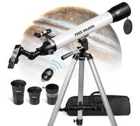 Telescope for Adults Astronomy 700 x 90 mm AZ Astronomical Professional Refractor Telescope for Kids Beginners with Advanced Eyepieces, Tripod, Wireless Remote, White