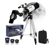 Telescope for Adults Astronomy,70mm Aperture 400mm AZ Mount Astronomical Refractor Scope Includes Three Eyepieces(20-67x),Portable Beginner Telescope with Phone Holder