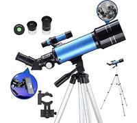 Telescope for Adults Astronomy Beginners 70Mm Refractor Telescopes with Adjustable 51 Inch Tripod Phone Adapter Erect-Image Diagonal And Moon Filter