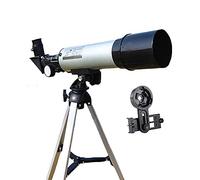 Telescope for Adults Beginners Kids, 50mm Aperture 360mm AZ Astronomical Refractor Telescope BAK4 Prism Lens Telescope for Astronomy with Smartphone Adapter and Tripod for Observe Moon