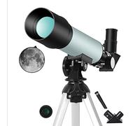 Telescope for Adults Kids Beginners, 50mm Aperture Astronomical Refractor Telescope, 2 Rotatable Eyepiece, Portable Telescope with Tripod Warm as ever