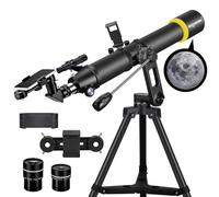 Telescope for Adults, Professional High Powered 90mm Aperture 800mm Refractor Telescopes for Astronomy Beginners with AZ Mount Tripod & Phone Adapter