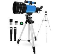 Telescope for Kids, 70mm Aperture 300mm Portable Astronomical Refractor Telescope with Tripod - Children's Astronomy Starter Kit with Eyepieces Barlow Lens, Educational Learning Toy for Beginners