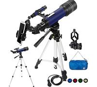 Telescope for Kids Adults Astronomy Beginners 70Mm Aperture Refractor Telescope for Astronomy with Tripod/Phone Adapter/Wire Shutter/Moon Filter/Backpack