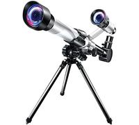 Telescope for Kids Adults Beginner, 50mm Refractor Astronomy Telescope with Finder Scope & Tripod, Multi-Powered Eyepiece Monocular for Watching Birdwatching, Hunting, Hiking Sightseeing Telescope (S