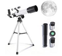 Telescope for Kids Adults Beginners 50mm Aperture 360mm Two Eyepieces Optics Focus Length Astronomical Refractor Travel Portable Telescope with Finder Scope Tripod Bag High-Definition Outdoor