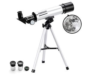 Telescope for Kids, Astronomical Telescopes Zoom 90X HD 50/360mm Telescopes Portable Refractor Spotting Scope With Tripod, Outdoor Telescope for Adults, Kids and Beginner