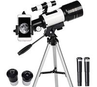 Telescope for Kids&Astronomy Beginners - 70mm Aperture 300mm High Magnification Astronomical Refractor Telescope Portable Travel Telescope with Tripod Warm as ever