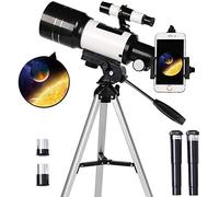 Telescope for Kids Beginners, 70mm Aperture 300mm Astronomical Refractor Telescope, Tripod& Finder Scope- Portable Travel Telescope with Smartphone Adapter and Wireless Remote