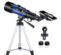 Telescope for Kids Beginners, 70mm Aperture 400mm Astronomical Refracting Telescope for Adults Students - Travel Telescopes with Tripod, Phone Adapter(Ocean Blue)